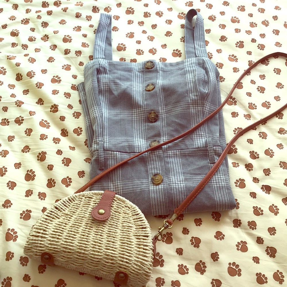 NWT Gray Plaid Dress